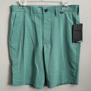 Hurley Men's Teal Flat Front Shorts